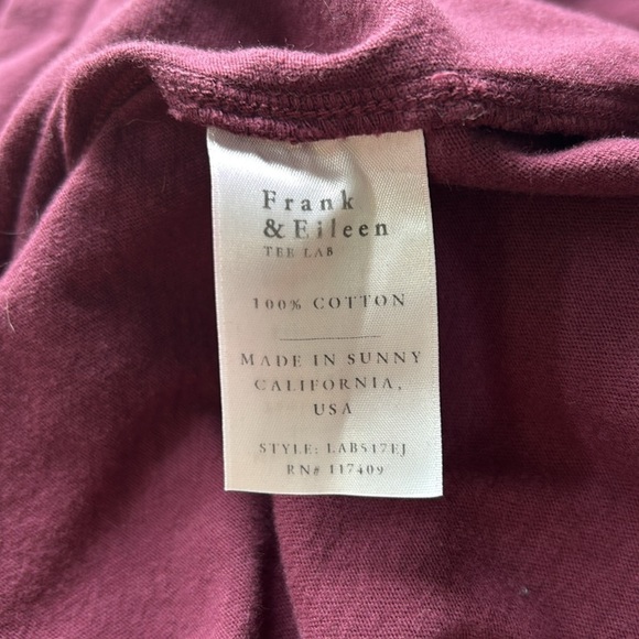 FRANK and EILEEN Tee Lab V Neck Top Long Sleeve Shirt Basic Cotton Sz S - Picture 7 of 10